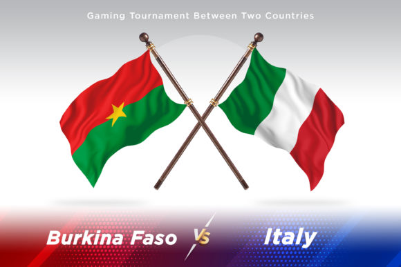 Burkina Faso Versus Italy Two Flags